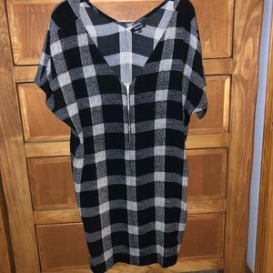 Madewell black/white/grey tunic dress / EUC